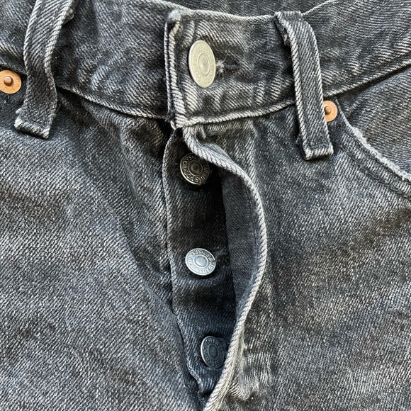 Levi’s black 501 cutoff shorts. - Picture 3 of 4